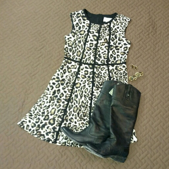 Karin Stevens size 14 leopard print dress