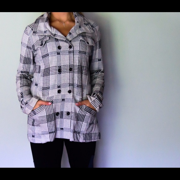 Gray Plaid Coat