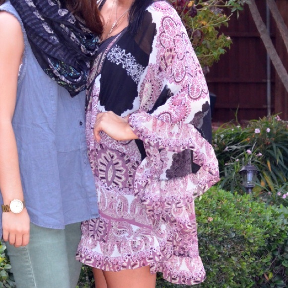 Free People Shift dress with built in slip
