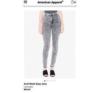 NWOT. American Apparel acid wash easy jean!