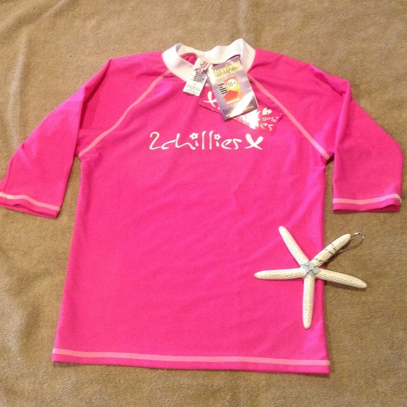 Kids Pink UPF Protection Rash Guard - Picture 2 of 4