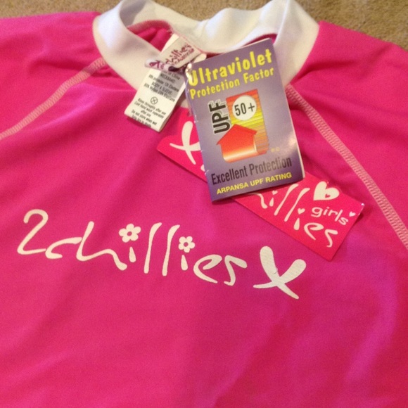 Kids Pink UPF Protection Rash Guard - Picture 3 of 4