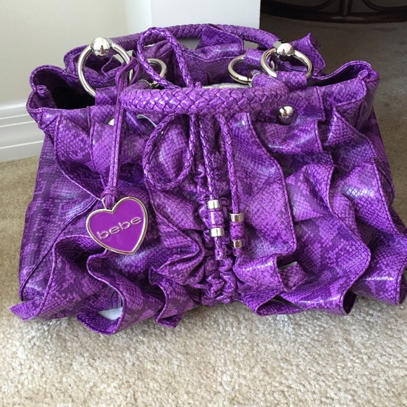 Purple Snake skin bebe purse!