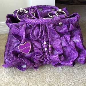 Purple Snake skin bebe purse!