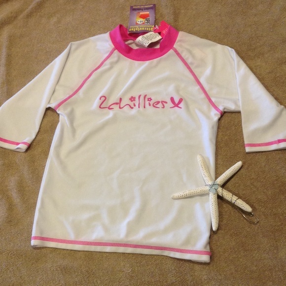 White UPF Protection Rash Guard - Picture 2 of 4