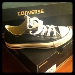 Brand new Converse Allstars. Black leather