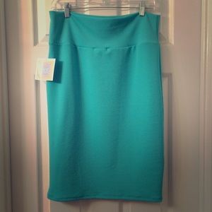 Turquoise pencil LuLaRoe Cassie Skirt Size Large