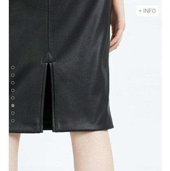 ❌SOLD❌ZARA Leather Pencil Skirt - Picture 4 of 4