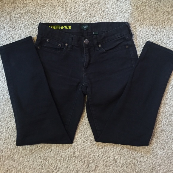 J.Crew Stretch Toothpick Jeans in Black Size 25