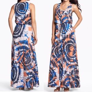 Vince Camuto Print Sleeveless Maxi Dress For Women