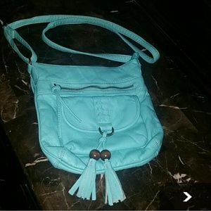 Turquoise side purse cross body