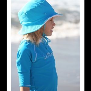 Blue UPF Protection Swim Rash Guard