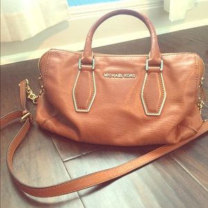 Brown Michael Kors Vanessa Tote with Chain