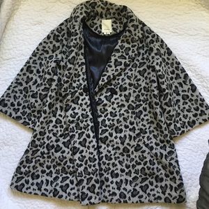 Faux Fur Cheetah Print Coat