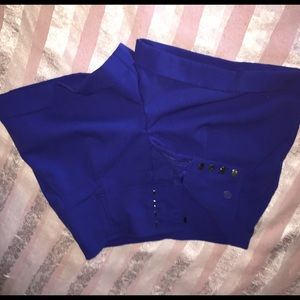 High rise blue shorts