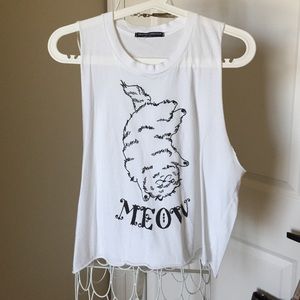 Brandy Melville cropped graphic tee