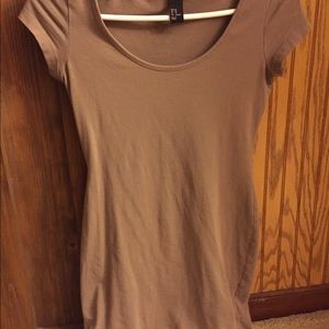 Tan H&M basic bodycon dress