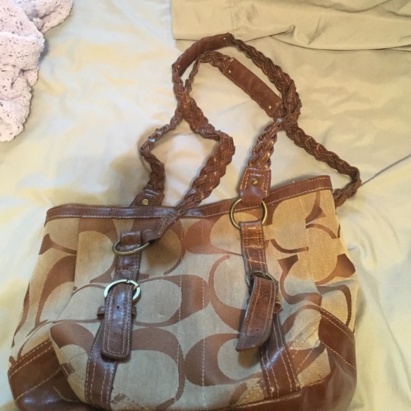 Authentic coach hang bag