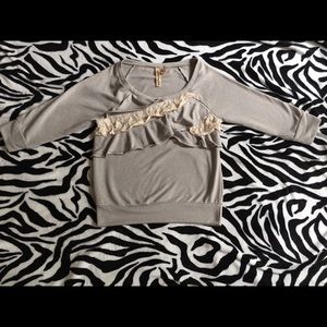 Eyeshadow Half Quarter Sleeve Shirt