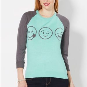 Emoji Trio Raglan Sweater