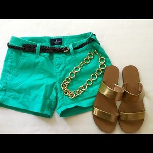 American Eagle Stretch Midi Sea Foam Green Shorts