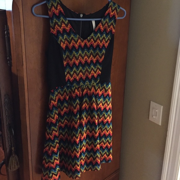 printed chevron dress