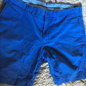 Men's Ralph Lauren blue polo shorts.