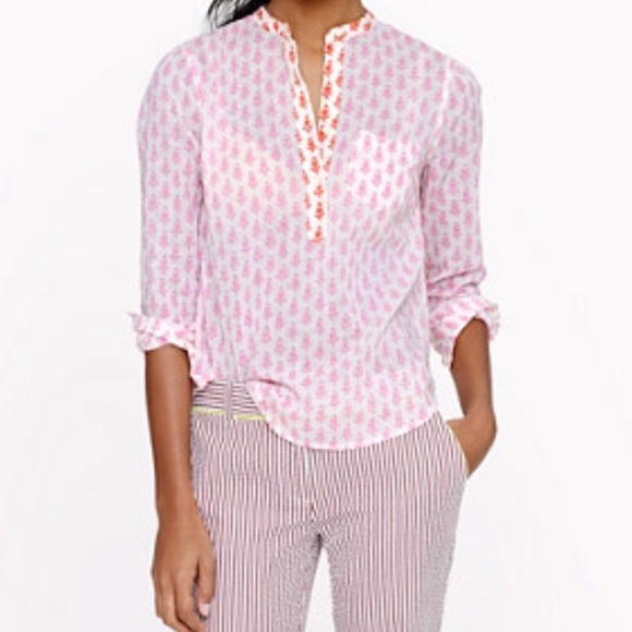 J. Crew Tops - J. Crew thistle print popover