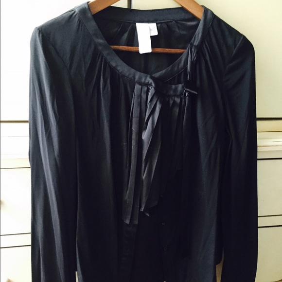Black silk shirt