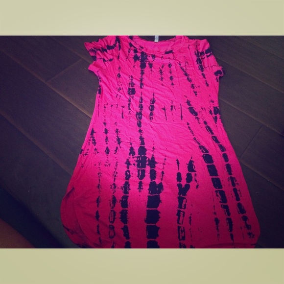 Pink Ink Print Dress