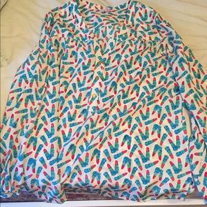 Lilly Pulitzer Blouse in Kissy Kiss Lipstick