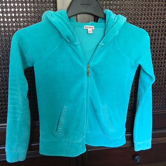 Juicy Couture XS/S Hoodie Jacket in Turquoise.