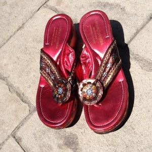 Donald J Plinear Rockin Red  Platform shoes