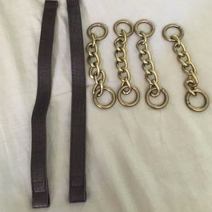 Miche brown handles with brass chains