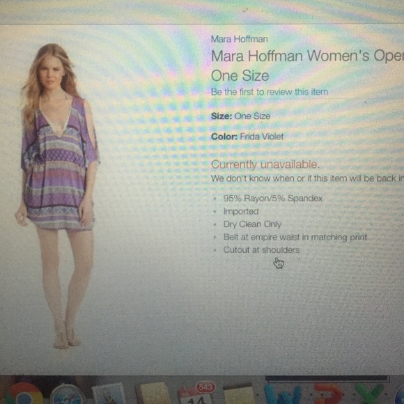 Mara Hoffman open shoulder poncho