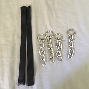 Miche black handles with silver chains