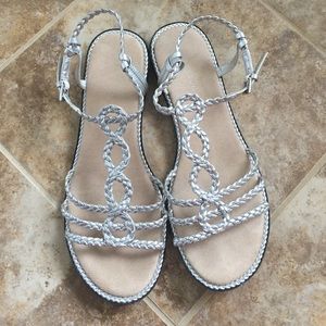 Silver sandals