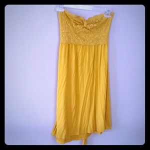 Lace yellow dress