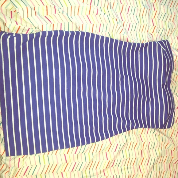 White and blue stripe dress - Picture 1 of 3