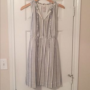 Blue and white stripe dress