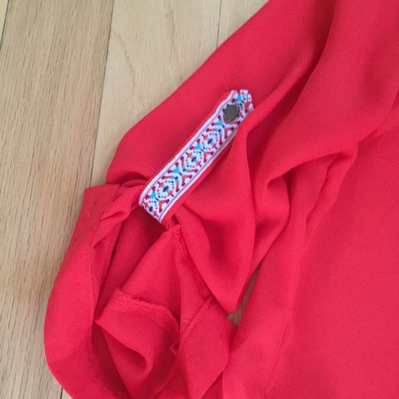 Orange Tribal Detail Top - Picture 2 of 3