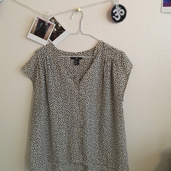 Silk high-low hemline top