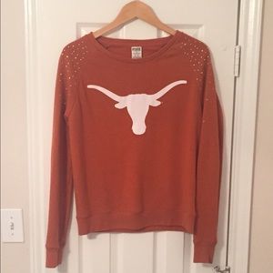 VS PINK Longhorn sweatshirt with rhinestones