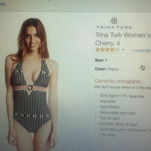 Trina Turk halter one piece swimsuit