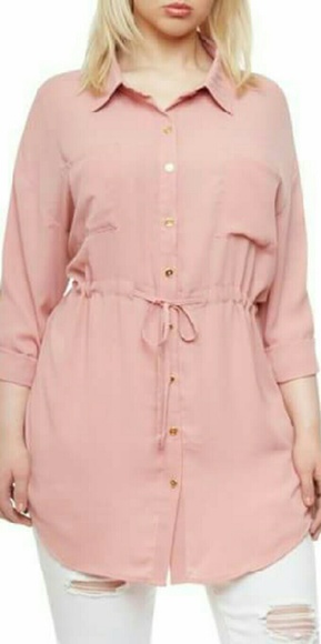 Chiffon Blush pink tunic top