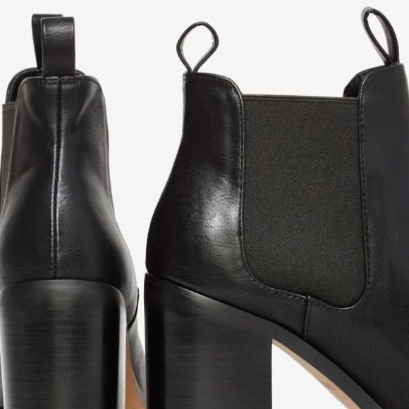 Lipstik black pull on ankle boots - Picture 2 of 4