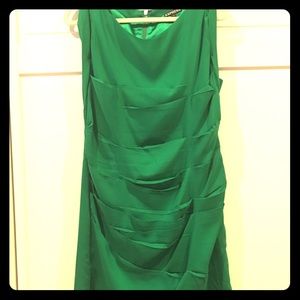 Gorgeous EXPRESS Green Satin Sheath Dress