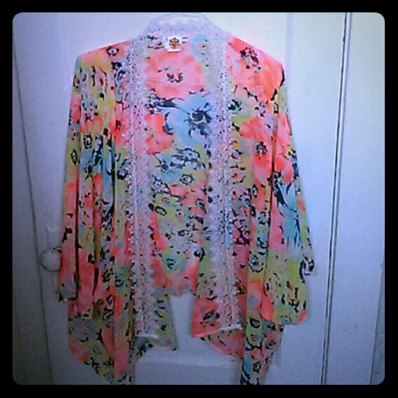 Floral Print Kimono