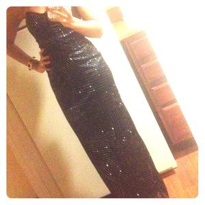 BEBE LONG PROM DRESS