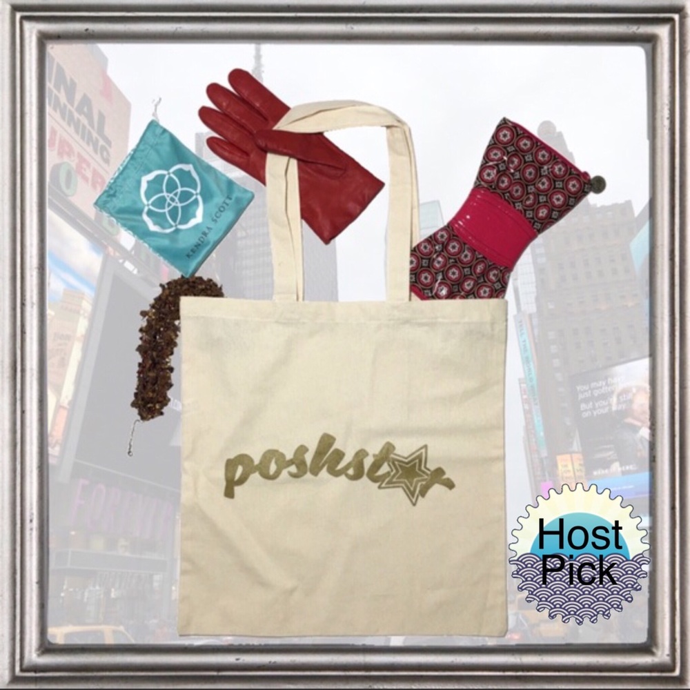 Be a POSHST⭐️R! Cotton muslin cream canvas tote Nw